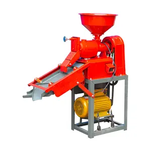 Manufacturer direct sale mini rice milling machine with vibrating screen for processing rice