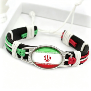 Bracelet tressé personnalisé avec drapeau d'<span class=keywords><strong>Islande</strong></span>, bracelet en corde réglable pour activité scolaire, accessoire de décoration pour la Journée nationale - Product Image 2