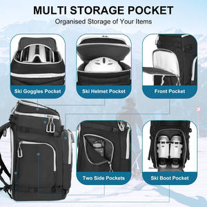 Free sample Wholesale Outdoor Ski Boot Bag Helmet Clothing Customized Logo <b>Large</b> Capacity Waterproof Ski Boot Backpack <b>Rucksack</b> - Product Image 3