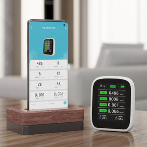 8-in-1 WiFi 공기질 감지기 PM2.5 CO2 TVOC 포름알데히드 HCHO 모니터 온도 및 습도 측정 IP67 등급 LED 디스플레이 - Product Image 6