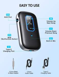 Receptor de audio inalámbrico HG, gran oferta, 250mah, bluetooth, conecta 2 dispositivos al mismo tiempo - Product Image 5