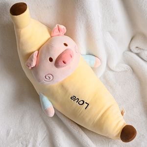 Personalizzato morbido maiale di Banana peluche animale di peluche adorabile regalo speciale <span class=keywords><strong>per</strong></span> gli amici PP imbottito di cotone cuscino di lancio fornitore diretto - Product Image 4