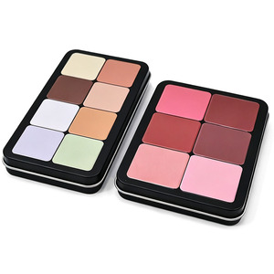 Palette de maquillage magnétique rechargeable à 8 compartiments en fer blanc avec insert en plastique pour fards à paupières, blush et contour, personnalisable avec logo - Product Image 5