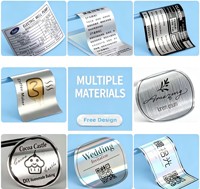Autocollants adhésifs en PET argenté brossé résistant aux rayures, autocollants en argent mat imperméables et résistants à l'huile, étiquettes personnalisées pour l'électrique