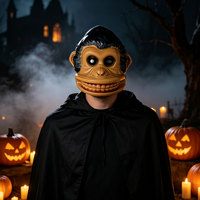 Masque en plastique de personnage animal d'Halloween, singe et ours, masques intégraux, dessin animé, horreur, accessoires de cosplay pour fête à thème