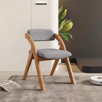 Vente directe d'usine, chaise de salle à manger moderne de style nordique en bois massif, chaise de loisirs pliable, meubles pour la maison