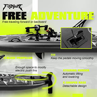 Kayak de pêche gonflable portable Spatium Factory avec pédales, bateau gonflable, pagaies, canoë de pêche, kayaks pour le surf