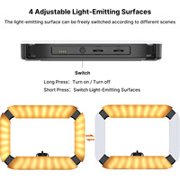 Ulanzi U200 Rig vidéo pour smartphone, anneau lumineux LED avec griffe porte-accessoire, éclairage pour TikTok/Youtube Live, 20W, température de couleur 2500K-8500K, CRI 96+