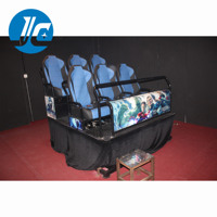 Chaise de simulateur de mouvement 5D avec effet de feu pour parc de trampoline Matériau durable en fibre de verre et en métal Playhouse parfaite