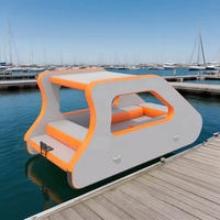 Plateforme flottante gonflable personnalisée en PVC, cabane aquatique, bateau gonflable pour yacht, lac, plage, complexe hôtelier
