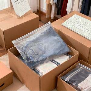 의류용 맞춤 제작 무광 프린트 지퍼락 폴리 불투명 플라스틱 포장 가방 - Product Image 3