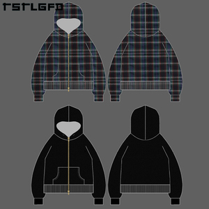 Chaqueta de Hombre de Algodón 100%, Personalizada por el Fabricante, de Doble Capa, Reversible, con Cierre, Estilo Regular, Cuadrada, con Doble Franela y Cremallera de Dos Lados - Product Image 2