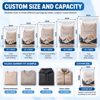 Sac d'emballage mat pour vêtements thermiques, personnalisé, avec fermeture éclair coulissante givrée, résistant à l'humidité, imprimé en héliogravure, pour boutique de détail