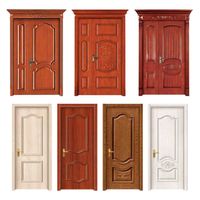 Portes d'entrée d'appartement en bois massif HUAJIAN, double porte extérieure insonorisée, design moderne, certifiées CE, garantie 5 ans