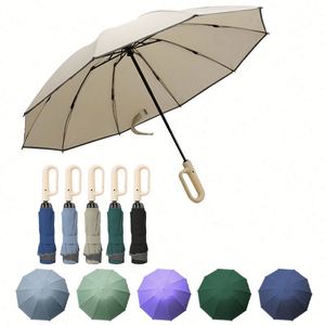 Parapluie de voyage coupe-vent à poignée inversée de haute qualité, très vendu, avec impression de logo - Product Image 5