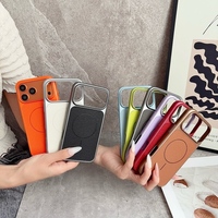 Étui de téléphone en cuir PU magnétique avec protection complète de l'objectif de l'appareil photo pour iPhone 18 17 16 15 Pro Max 14 13 12, anti-traces de doigts