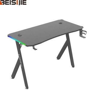 Beisijie โต๊ะเล่นเกมโต๊ะคอมพิวเตอร์สำหรับเล่นเกมในห้องนอนโต๊ะเล่นเกมโต๊ะเล่นเกม RGB ใช้ในบ้านสำนักงาน - Product Image 1