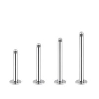 G23 Titanium European American Lip Stud Earring Replacement Rod Flat Bottom T-shaped DIY Accessories Cross-border Jewelry