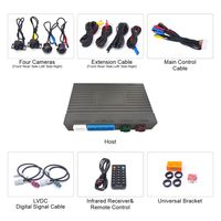 Hongrui LVDS Système de caméra de voiture à 360 degrés Audi 3D AVM Vue environnante Enregistrement à 4 voies Tout en un Décodeur Panorama