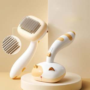 Cepillo de Aseo para Mascotas KingHon 2 en 1, Cepillo Autolimpiante para Perros y Gatos, Peine de Masaje para Eliminar Pelo de Mascotas, Naranja y Azul - Product Image 3