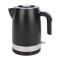 NOUVEAU Bouilloire Électrique en Plastique 1,7 L au Design Spécial avec Lignes et Décorations en Acier Inoxydable
