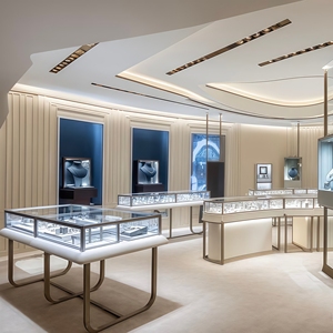 Vetrina Espositiva Moderna Yoshing con Illuminazione LED per Gioielleria, Mobile da Parete in Metallo con Vetro Piatto - Product Image 3