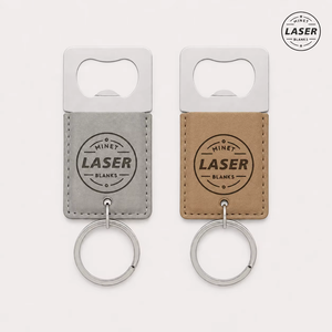 Regalo Personalizado para Invitados de Boda, Llavero Abridor de Botellas de Cuero Sintético Grabado con Láser, Abridor de Cuero - Product Image 1