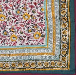 Ropa de cama de algodón hecha a mano, edredón tradicional con estampado de bloques de mano, edredón elegante hecho a mano para el hogar - Product Image 4