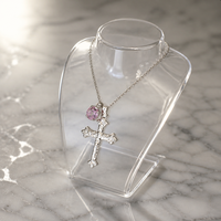 Collier pendentif croix gothique, collier ras du cou à franges multicouches pour femmes, style grunge audacieux