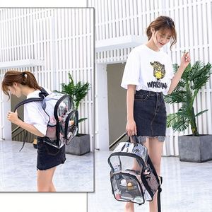 Promotional Transparent Storage Backpack <b>Large</b> Capacity Waterproof Student School Bag PVC Backpack Outdoor Travel Bag - Product Image 6