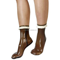Chaussettes en latex naturel 100%, vêtements en latex sexy et hautement élastiques OEM ODM