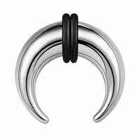 Anneau de nez en titane F136, cône pointu, style corne de taureau, dilatateur d'oreille Hip Hop, bijoux de piercing corporel en alliage G23, plug d'oreille pour cartilage