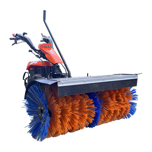 Hinig Hand Push <b>Snow</b> <b>Sweeper</b> Diesel Engine 120cm Brush Width For Property Ground Cleaning - Product Image 3