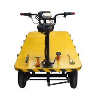 Carretilla Eléctrica para Transporte de Palés, Carro Plano Eléctrico para Obras de Construcción, Carretilla de Plataforma Automática