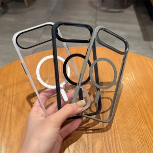 เคสโทรศัพท์กันกระแทกแบบแม่เหล็ก HD อะคริลิกใส ปุ่มโลหะ สำหรับ iPhone 17 Air 16 15 14 13 12 Pro Max Plus 16E - Product Image 1
