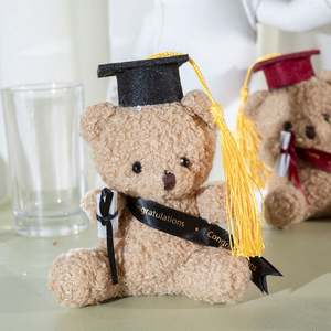 Venta al por mayor <span class=keywords><strong>Dr</strong></span>.Graduation Bear llaveros de peluche juguetes Kawaii colgante recuerdos para estudiante graduación oso de peluche juguetes de animales de peluche - Product Image 6