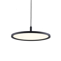 Nouveau design moderne noir rond salle à manger lustre décoratif à led pour plafond éclairage suspendu pour îlot de cuisine