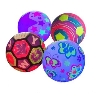 Funny Novelty Light-Up Fitness Fling Inflatable Bouncy <b>Ball</b> PVC Sports Toys Kids Cordless Football Basketball Pat Beach Suitable - Product Image 1