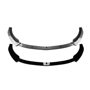 Divisor Delantero para Mercedes-Benz Clase A W177 A45 A45S AMG, Esquinas del Parachoques en Negro Piano con Textura de Fibra de Carbono, Estilo Tuning - Product Image 2