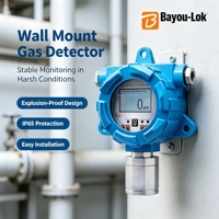 Detector de Gas de Dióxido de Azufre Industrial a Prueba de Explosiones Bayou-Lok, Monitor Fijo de SO2 con Pantalla LCD, Alta Precisión 1%, 25W, 1 Año de Garantía