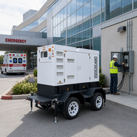 Générateurs diesel remorquables Cummins 80KW 100Kva, générateur de type remorque, générateur diesel refroidi par eau, générateur monophasé sans balais AC