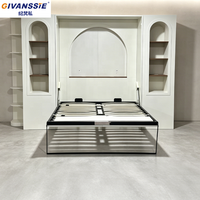 Lit Murphy multifonctionnel avec canapé, armoire-lit murale pliable avec armoire de rangement, meubles de maison gain de place