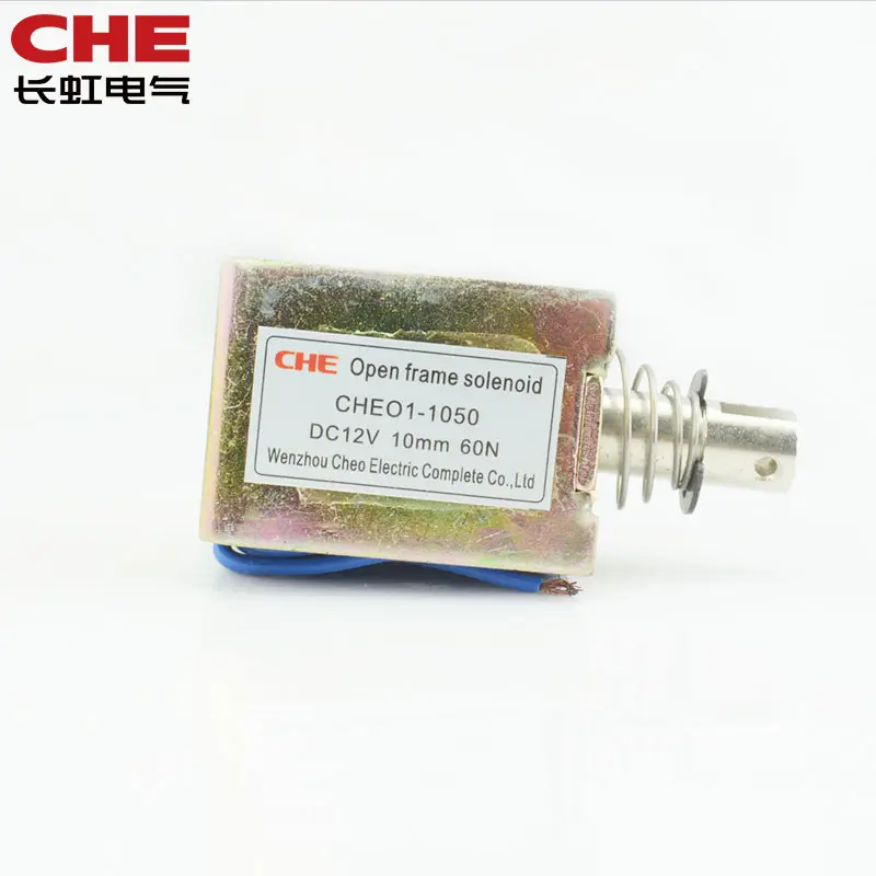 CHEO1-1050 60N 10mm 12v 24v 48v 10kg סליל למשוך ולדחוף אלקטרומגנטית מגנטי פתוח מסגרת סולנואיד