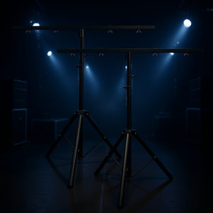 Par de soportes para luces de DJ, ajustables en altura de 39-100 pulgadas, con barra en T para iluminación de escenario, 2 piezas, modelo D0100XUJUEU - Product Image 2