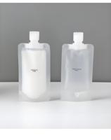 Pochettes personnalisées imprimées, recyclables, écologiques, stérilisables (retort), 20ml, 30ml, 50ml, 100ml, 500ml, pour lessive, cosmétiques, boissons, avec bec verseur et poignée