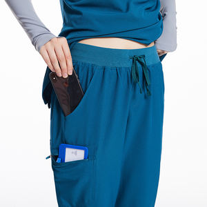 नीम आरामदायक लाल अस्पताल वर्दी बहु रंग महिला नर्सिंग स्क्रब नरम लघु आस्तीन स्पा वर्दी सेट - Product Image 6