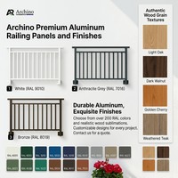 Premium Modernes Hochbelastbares 6063 T5 Aluminium-Legierung Verstellbares Eingangs-Treppengeländer Wetterfest Pulverbeschichtetes Sicherheitshandlauf