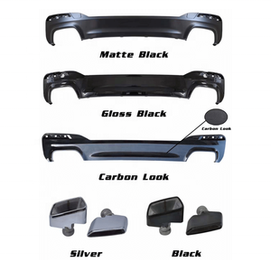 Diffuseur de pare-chocs arrière noir mat de Style Perofrmance, noir brillant avec tuyau de queue pour <span class=keywords><strong>BMW</strong></span> G30 530i 540i <span class=keywords><strong>M550i</strong></span> 2017-2020 - Product Image 1