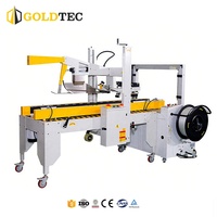 Système de scellage industriel robuste Goldtec pour ligne d'emballage automatique de boîtes pliantes, de scellage et de cerclage