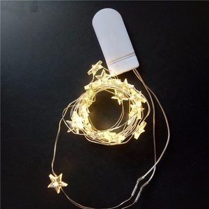 <span class=keywords><strong>Guirlande</strong></span> <span class=keywords><strong>lumineuse</strong></span> LED étoile en cuivre à piles AA pour Noël, lumières féeriques à piles bouton, vente directe usine - Product Image 6